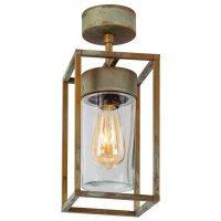 Moretti Luce Außendeckenleuchte Cubic Altmessing patiniert