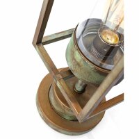 Moretti Luce filigrane Außensockelleuchte Cubic Altmessing