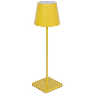 Sigor runde LED-Au&szlig;entischleuchte Nuindie gelb...