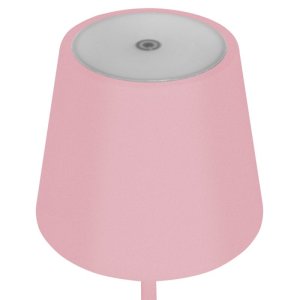 Sigor runde LED-Außentischleuchte Nuindie rosa mit...