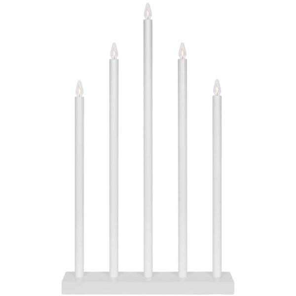 Tischleuchter Weihnachtsleuchter Holy 5 Kerzen weiß 5 x 3W
