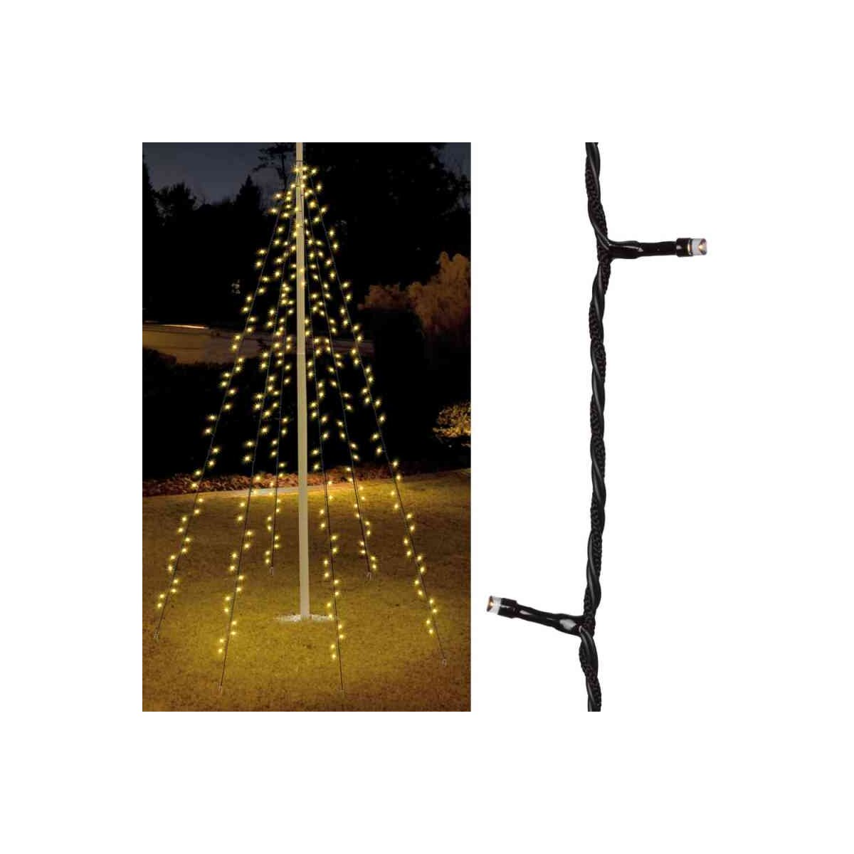 LED Außen Minilichterkette Weihnachtsbaum 400LEDs warm