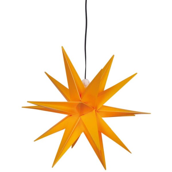 Sterntaler Außen LED Weihnachtsstern gelb Ø=25cm 18 Zacken IP44