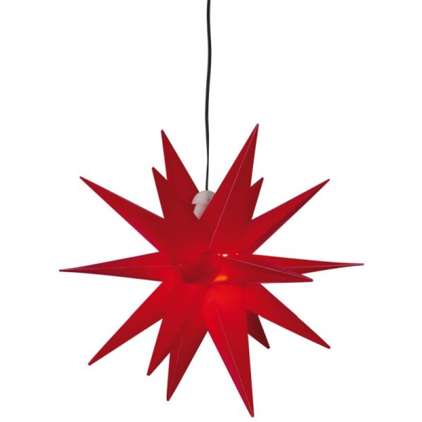 Außen LED Weihnachtsstern roter Leuchtstern Ø=25cm 18 Zacken IP44