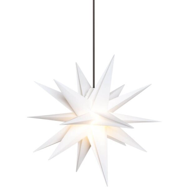 Sterntaler Außen LED Weihnachtsstern weiß Ø=25cm 18 Zacken IP44