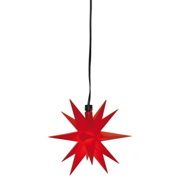 Weihnachtsstern rot 1LED für außen Ø=120mm Sterntaler Batterie