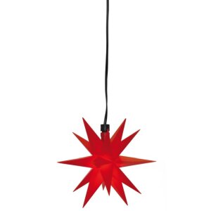 Weihnachtsstern rot 1LED für außen Ø=120mm Sterntaler Batterie