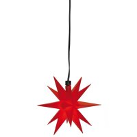 Weihnachtsstern rot 1LED für außen Ø=120mm Sterntaler Batterie
