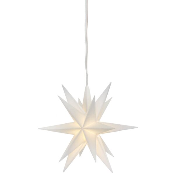 Sterntaler 3D Weihnachtstern weiß 1 LED Ø 8cm Batteriebetrieb