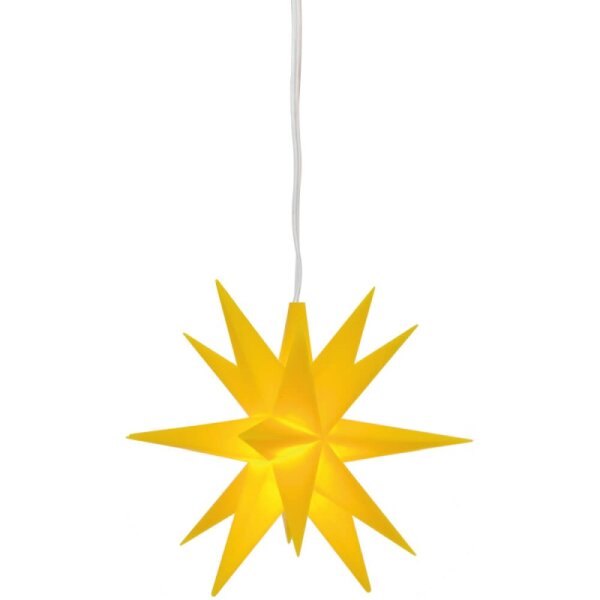 Sterntaler 3D Weihnachtstern gelb 1 LED Ø 8cm Batteriebetrieb