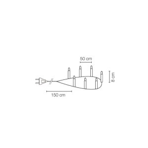 Weihnachtslichterkette 25 Kerzen 2,4W l=12m Weihnachtsbaumkette