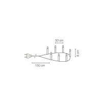 Weihnachtslichterkette 25 Kerzen 2,4W l=12m Weihnachtsbaumkette
