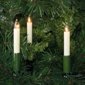Weihnachtsbaum Lichterkette elfenbeinfarben 16 Kerzen 3W...