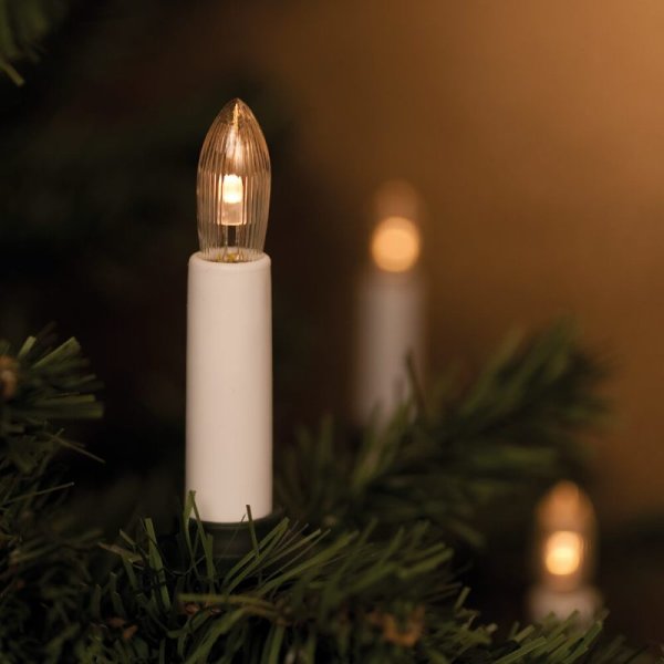 LED Innen Weihnachtsbaum Lichterkette 16 Kerzen weiß