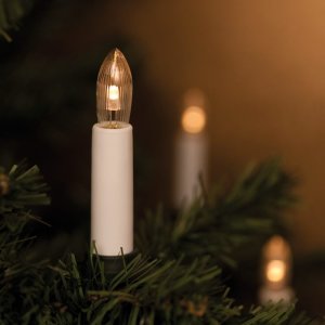LED Innen Weihnachtsbaum Liuchterkette 16 Kerzen weiß