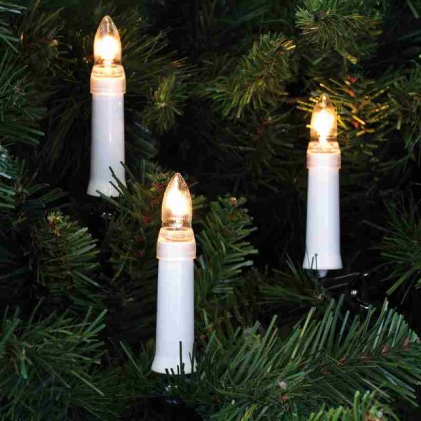 Weihnachtslichterkette Weihnachtsbaumkette außen 16 Kerzen je 3W