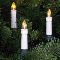 Außen LED Christbaum Lichterkette 25-fllg. weiß Weihnachtslichterkette