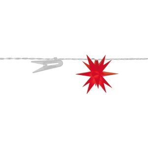 Sterntaler LED Weihnachts Lichterkette 9 rote Sterne außen