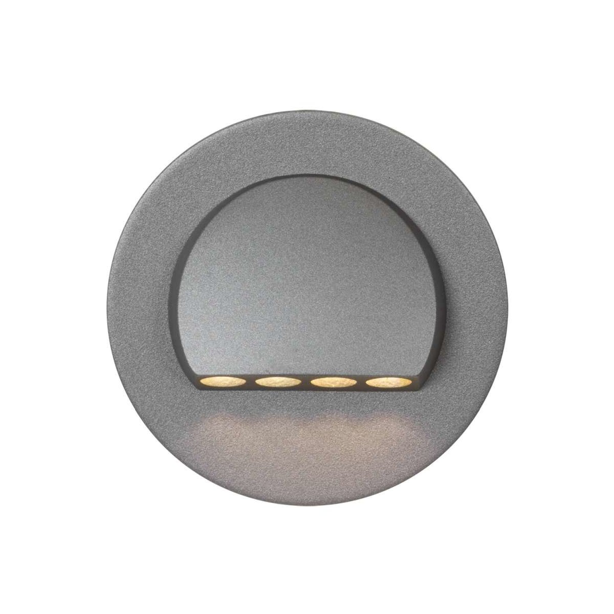 LED Wandeinbauleuchte Rubi rund graphit 230V 3100K 25lm