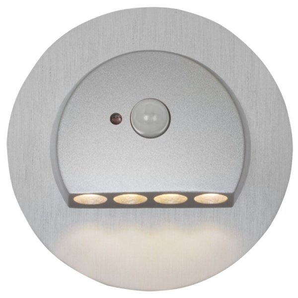 LED Wandeinbauleuchte mit Bewegungsmelder Rubi Aluminium 230V