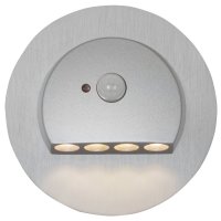 LED Wandeinbauleuchte mit Bewegungsmelder Rubi Aluminium 230V