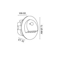 LED Wandeinbauleuchte mit Bewegungsmelder Rubi Aluminium 230V