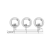 LED Wandeinbauleuchte mit Bewegungsmelder Rubi Aluminium 230V