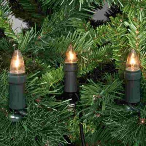 Rotpfeil Außen Weihnachtslichterkette grüner Schaft 15 Kerzen