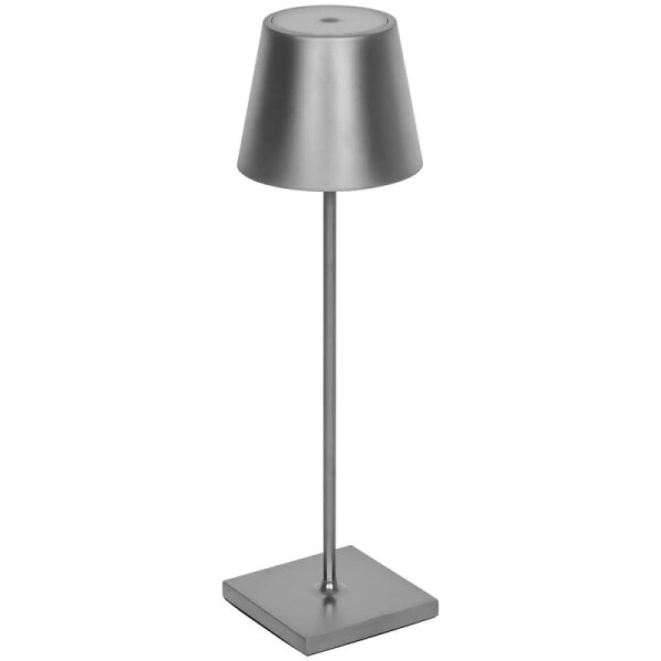 Sigor Nuindie Akku Tischleuchte LED silber mit Netzteil