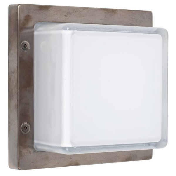 Moretti Luce ICE CUBIC Wandleuchte Messingguß vernickelt