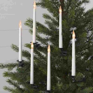 LED Weihnachtsbaumkette SLIMLINE 18cm Kerzenlänge...