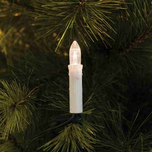LED Weihnachtsbaumkette 15-flg. weißer Schaft E10 0,06W Konstsmide