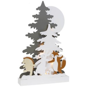 LED Weihnachtsleuchter FOREST FRIENDS Tiere im Wald 10...