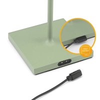 Sigor Nuindie Mini Akku LED Tischleuchte grün mit Netzteil