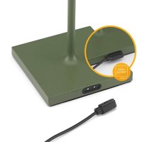 Sigor Nuindie Mini Akku LED Tischleuchte Tannengrün