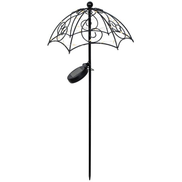 Solarleuchte Regenschirm 35 warmweiße LEDs Gartenleuchte