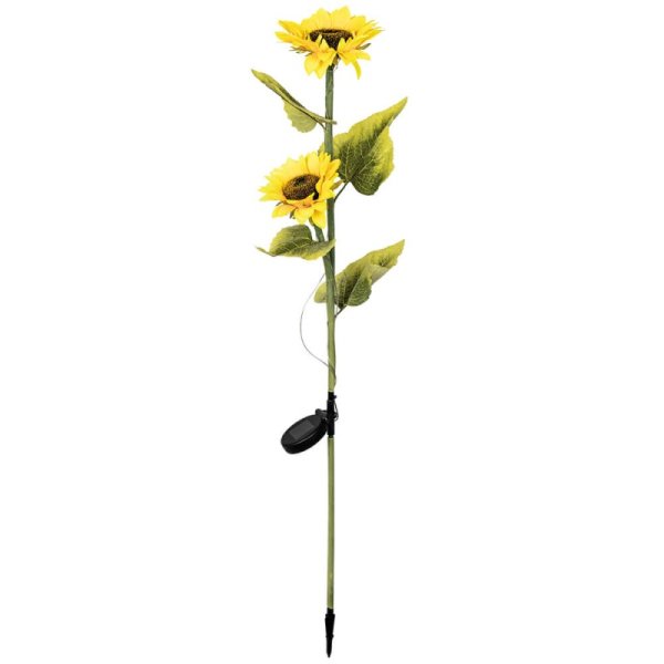 Solarleuchte Sonnenblume 12 warmweiße LEDs Gartenleuchte