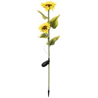 Solarleuchte Sonnenblume 12 warmweiße LEDs Gartenleuchte