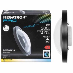 Megatron Pro LED BRIGHTEYE GX53 schwarz matt 7W