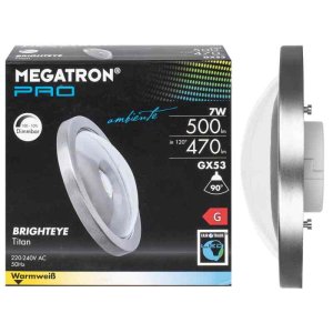 Megatron Pro LED BRIGHTEYE Titan GX53 500lm warmweiss