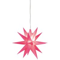 LED Weihnachtsstern rosa 1 warmweiße LED Ø=12cm Batteriebetrieb