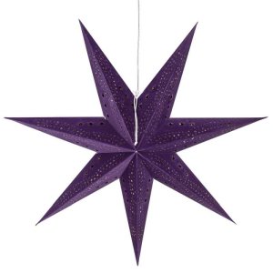 Lila Leuchtstern Weihnachtsstern Papier mit Samtüberzug Ø=75cm