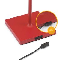 Sigor Nuindie Mini Akku LED Tischleuchte rot mit Netzteil