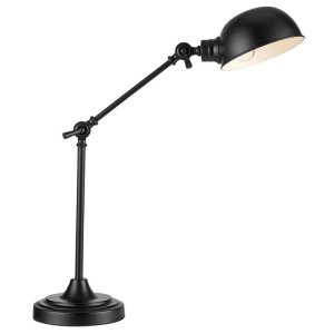 Schreibtischlampe Tischlampe PORTLAND schwarz verstellbar