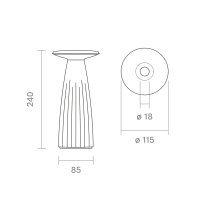 Akku Tischleuchte Sigor NUFLAIR LED Gelb 2,2W
