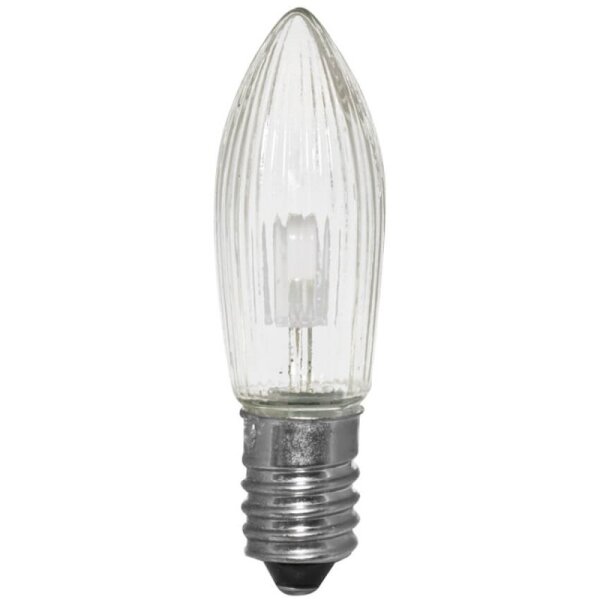 LED Ersatzkerze Topkerze E10 3V 0,1W klar 3er-Set