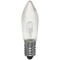LED Ersatzkerze Topkerze E10 3V 0,1W klar 3er-Set