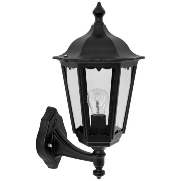 Landa Firenze  Außen Wandleuchte schwarz Flachglas 1 x E27