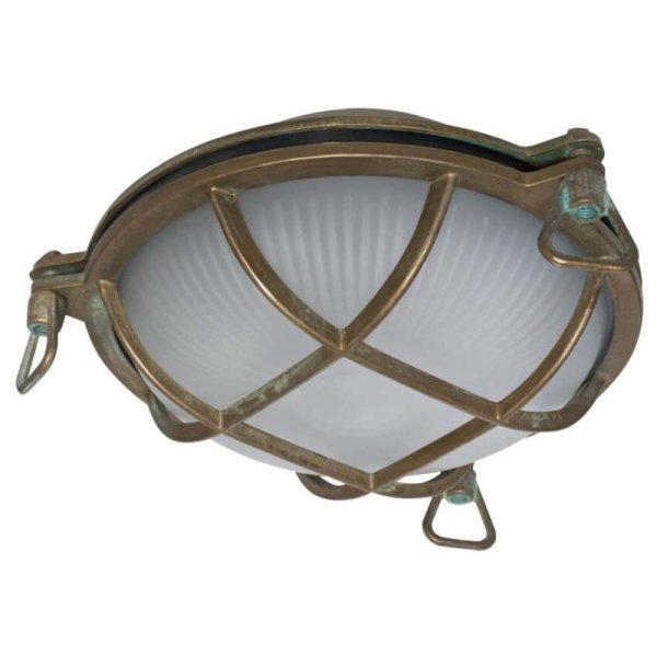 Moretti Luce Tortuga Schiffsleuchte Altmessing patiniert