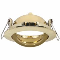LED Einbaustrahler Goldfarben rund schwenkbar Einbaumaß 68mm